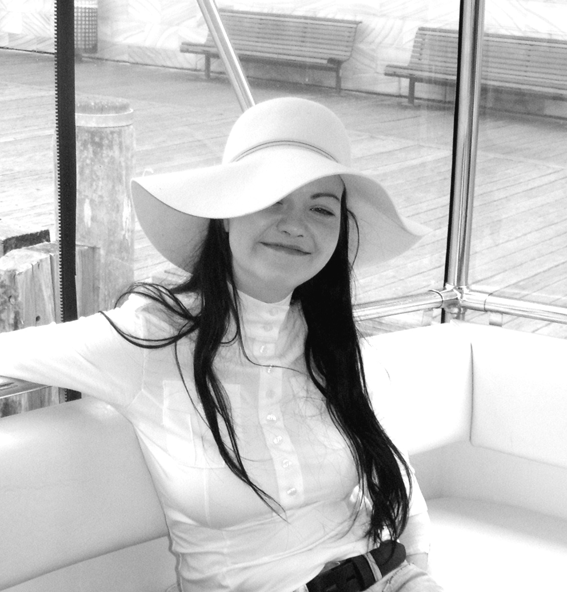 Meg White on board the SS Beck